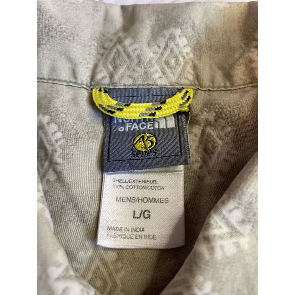 Men's The North Face Tropical Print Short‎ Sleeve Button Down Shirt-Size L